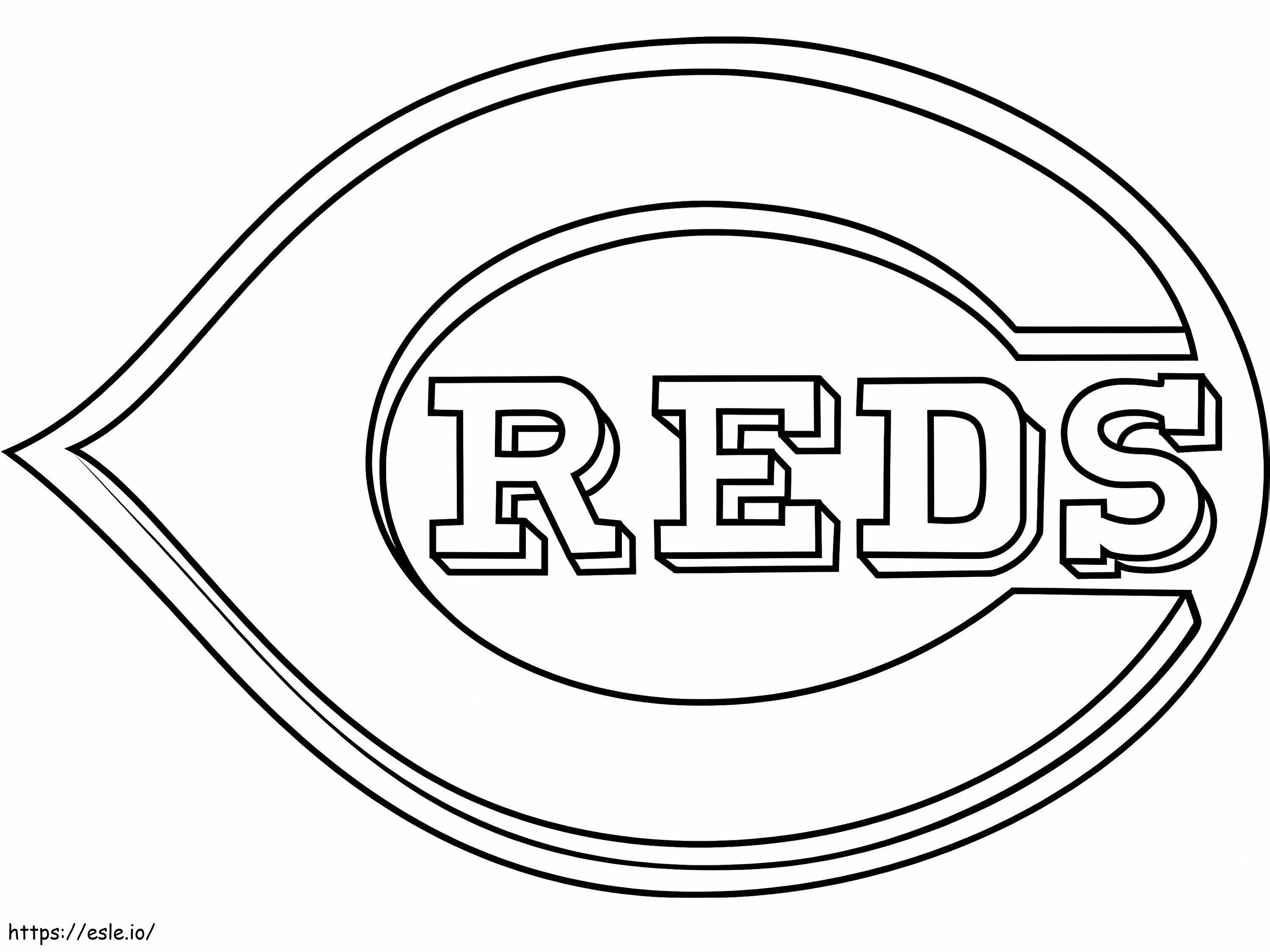 Logotipo de los rojos de Cincinnati para colorear