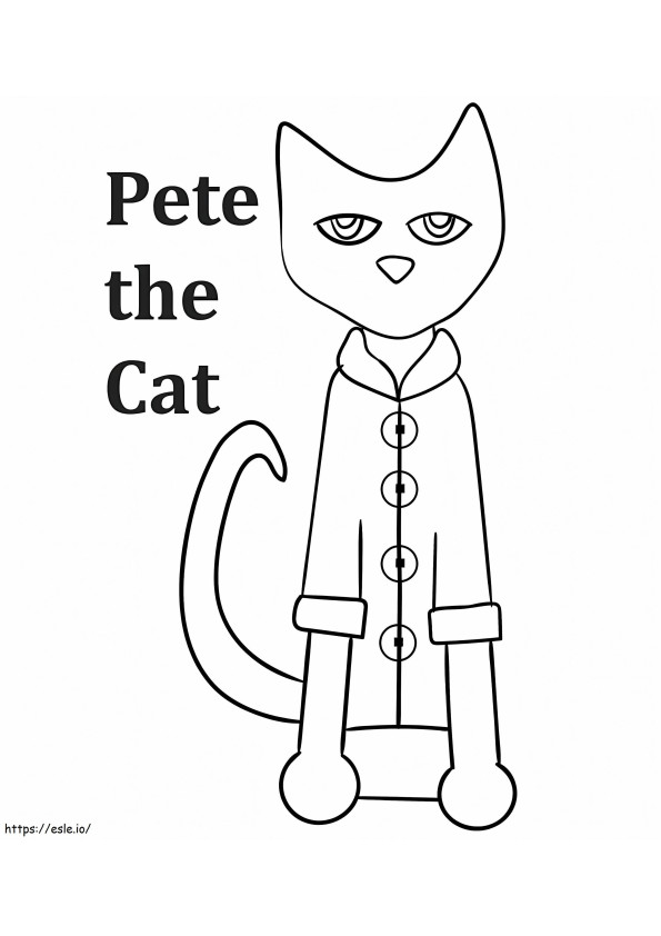 Pete il gatto da colorare