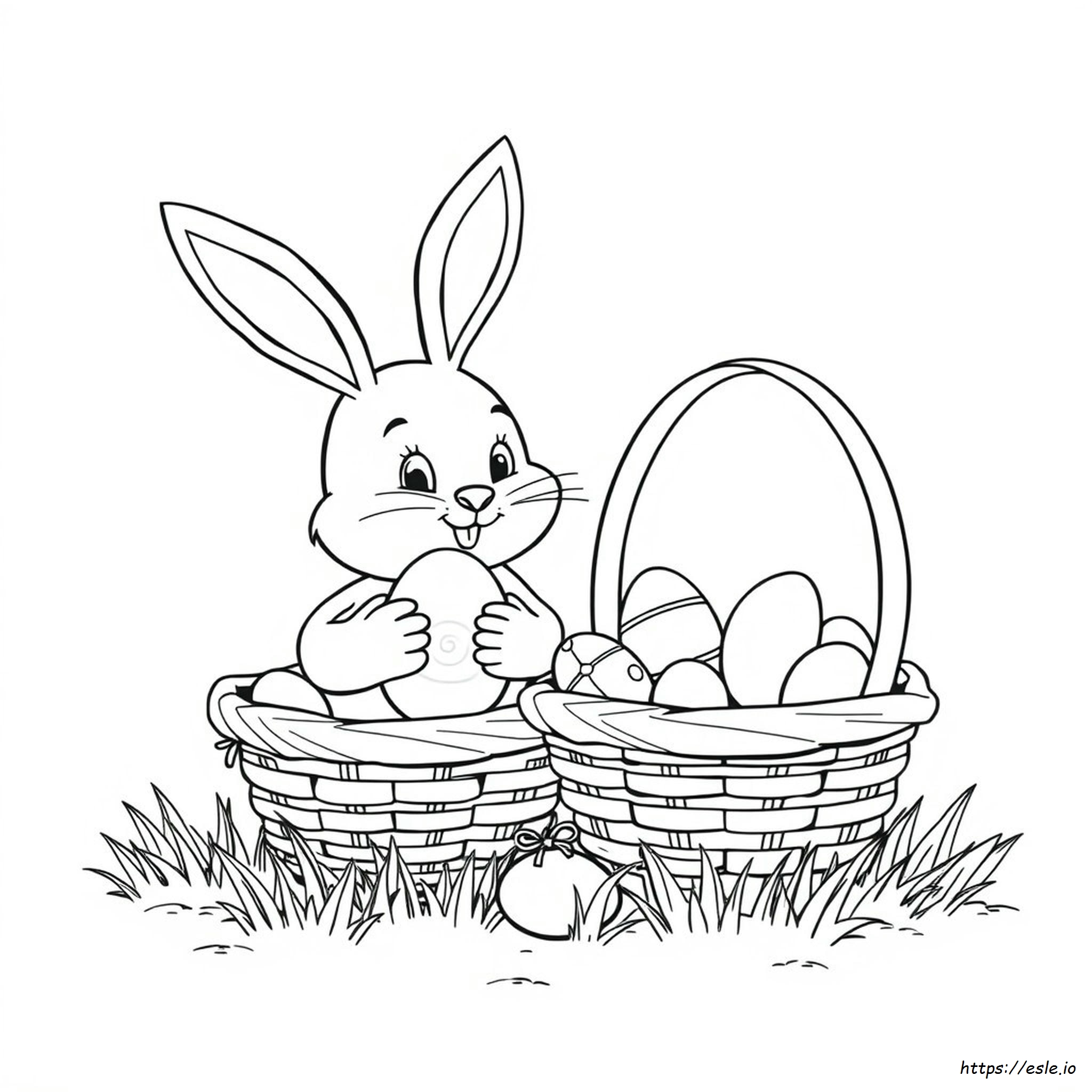Easter Basket Coloring Pages To Print