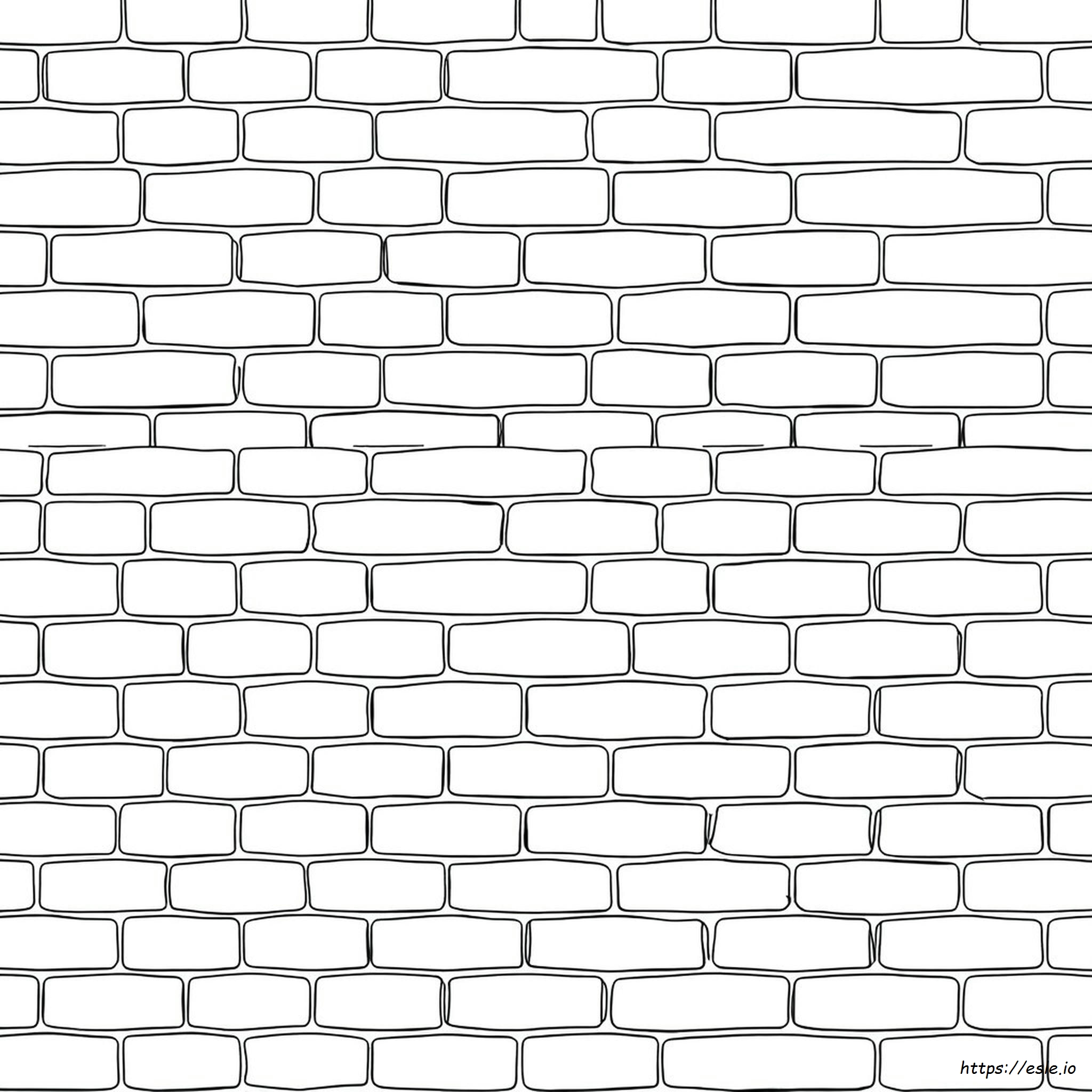 Brick Wall Colouring Page