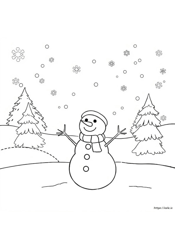 Colouring Page Winter