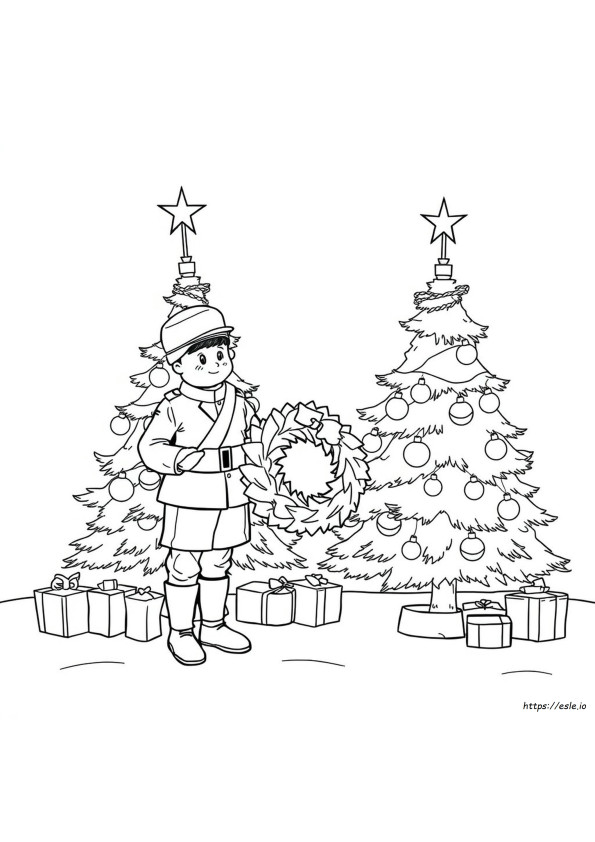 Christmas Soldier Coloring Pages