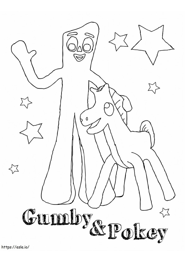 Gumby dan Pokey Gambar Mewarnai