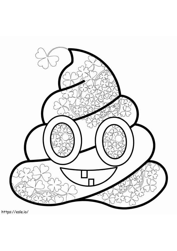 Shit Clover Emoji coloring page