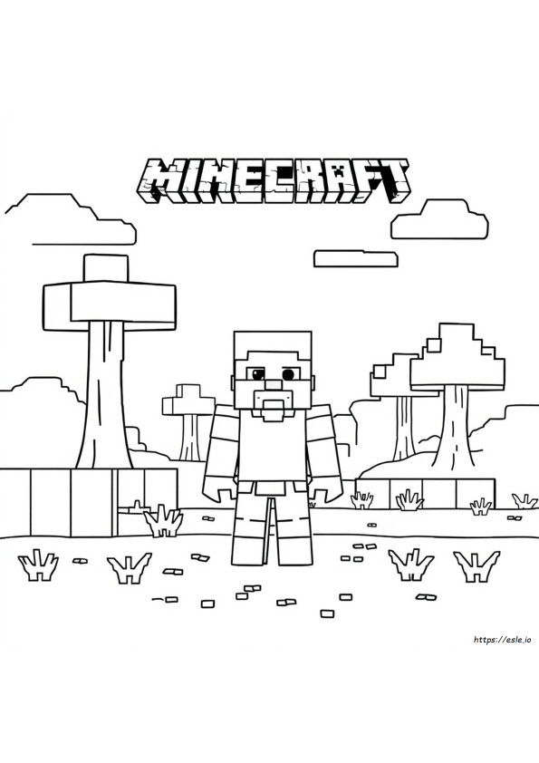 Minecraft Person Coloring Page