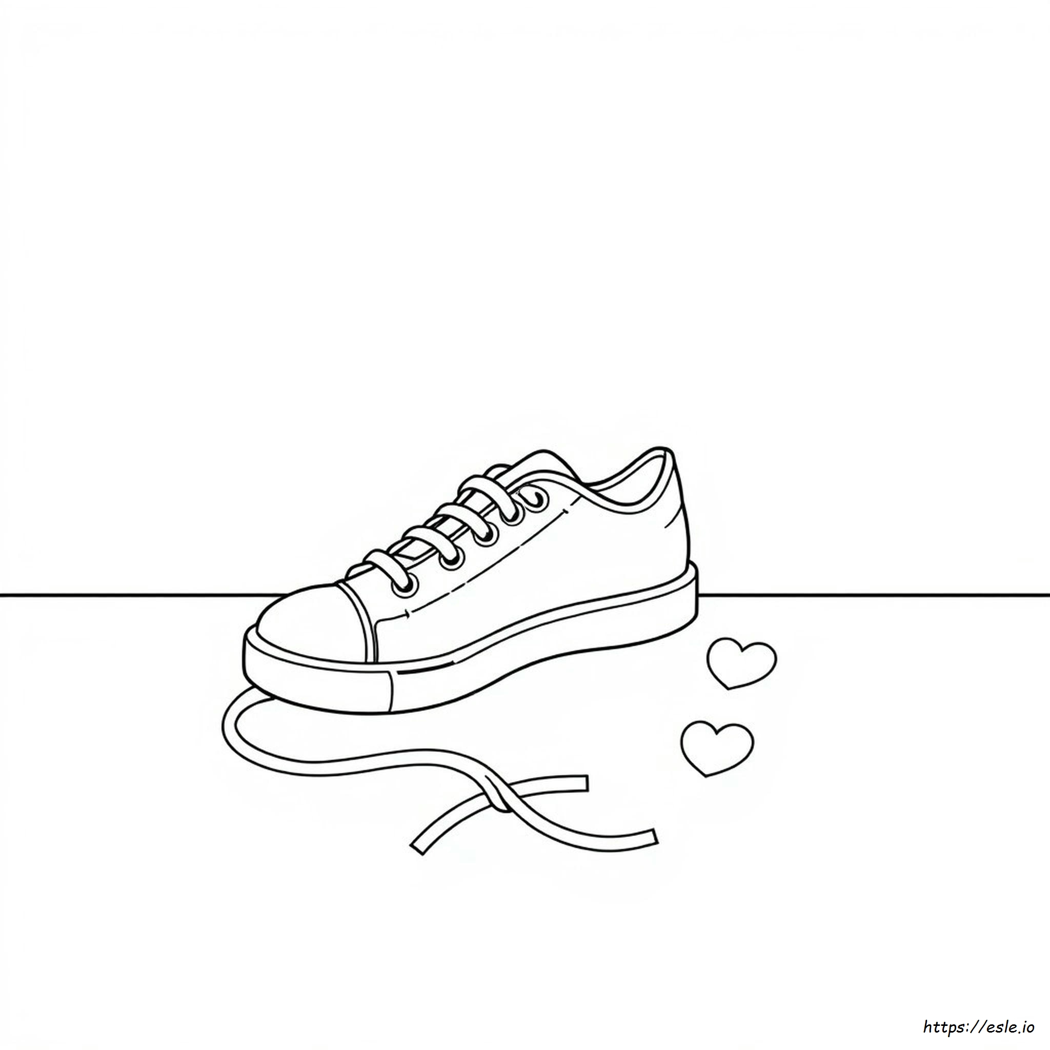 Blank Shoe Coloring Page