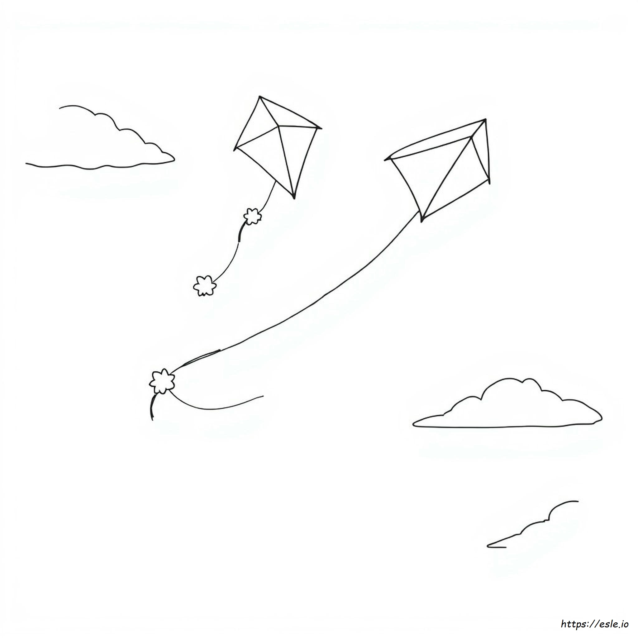 Kite Images For Colouring