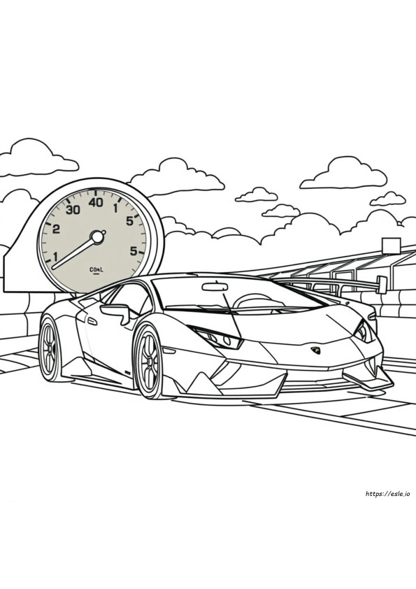 Lamborghini Outline For Coloring