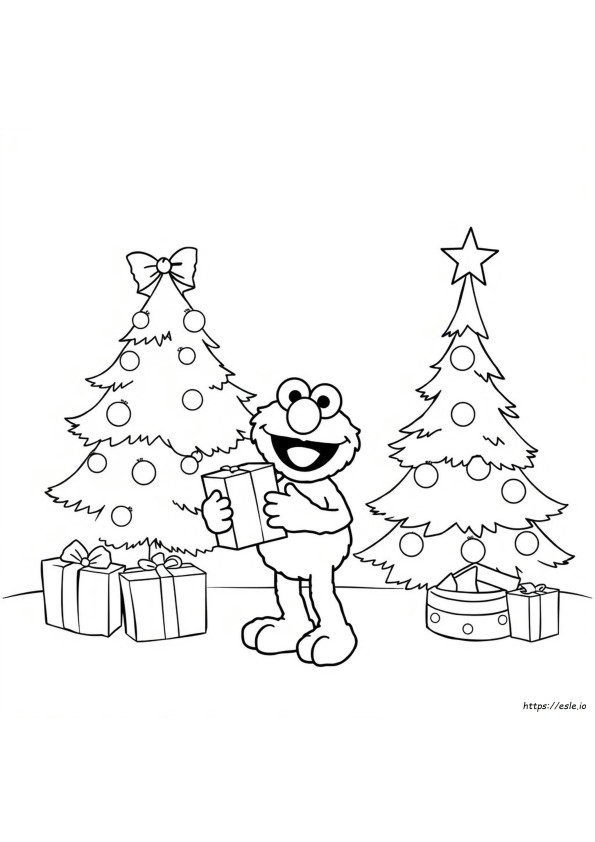 Elmo Christmas Coloring Pages