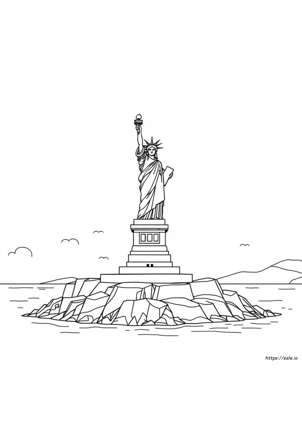 Statue Of Liberty Coloring Page Free