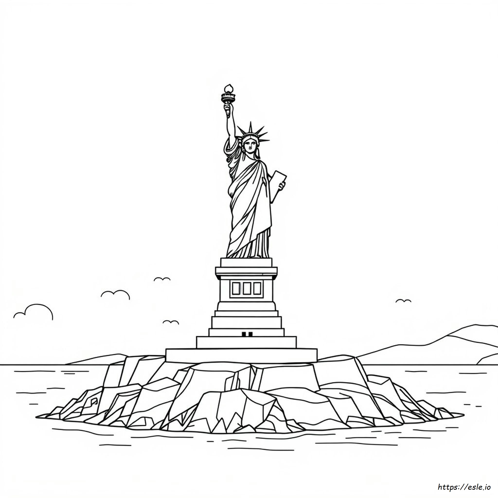 Statue Of Liberty Coloring Page Free