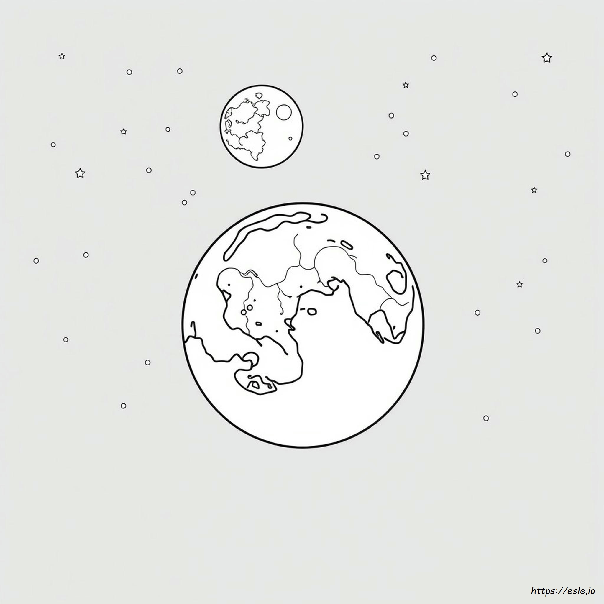 Realistic Moon Coloring Pages