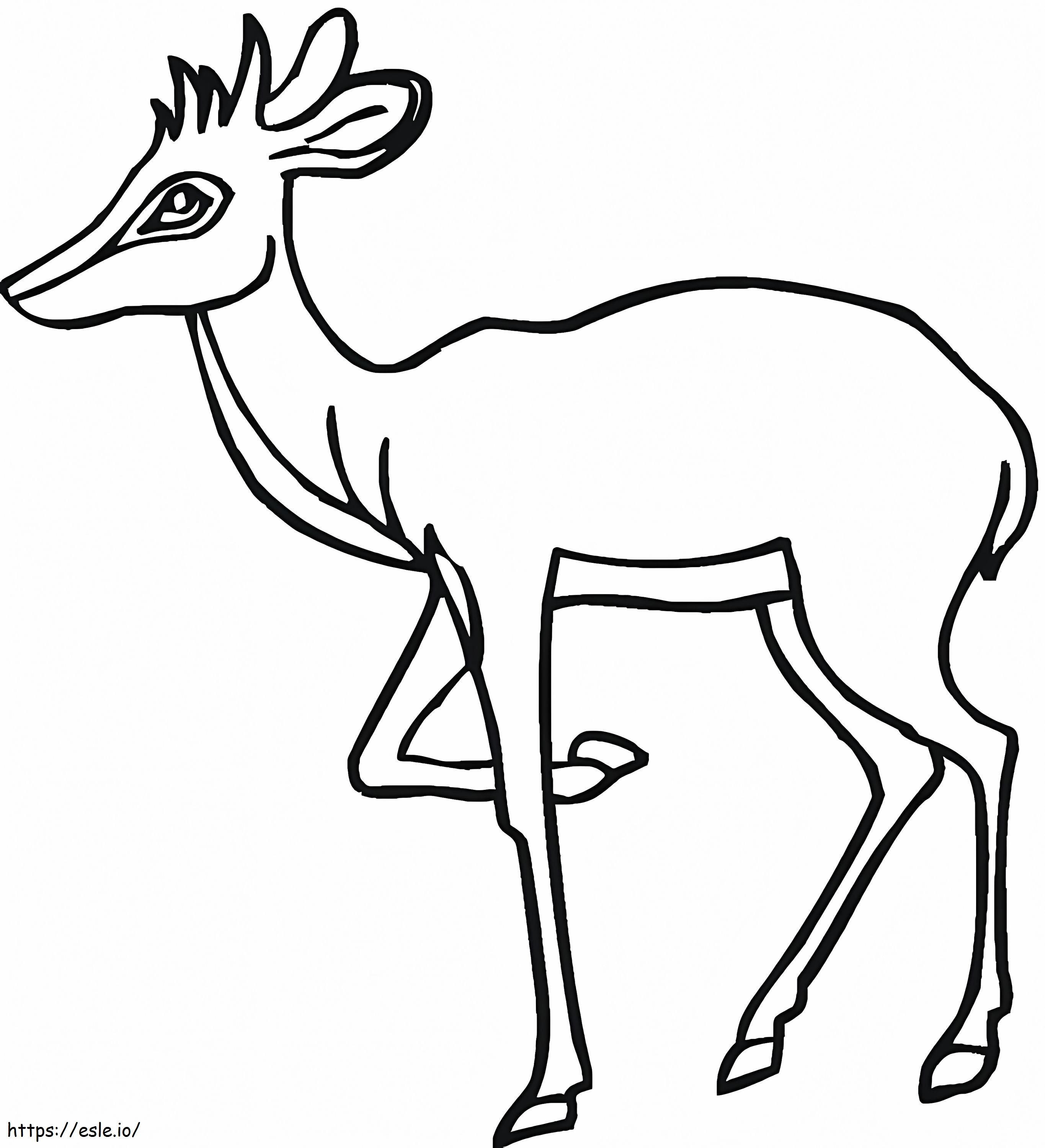 Antilope libera da colorare