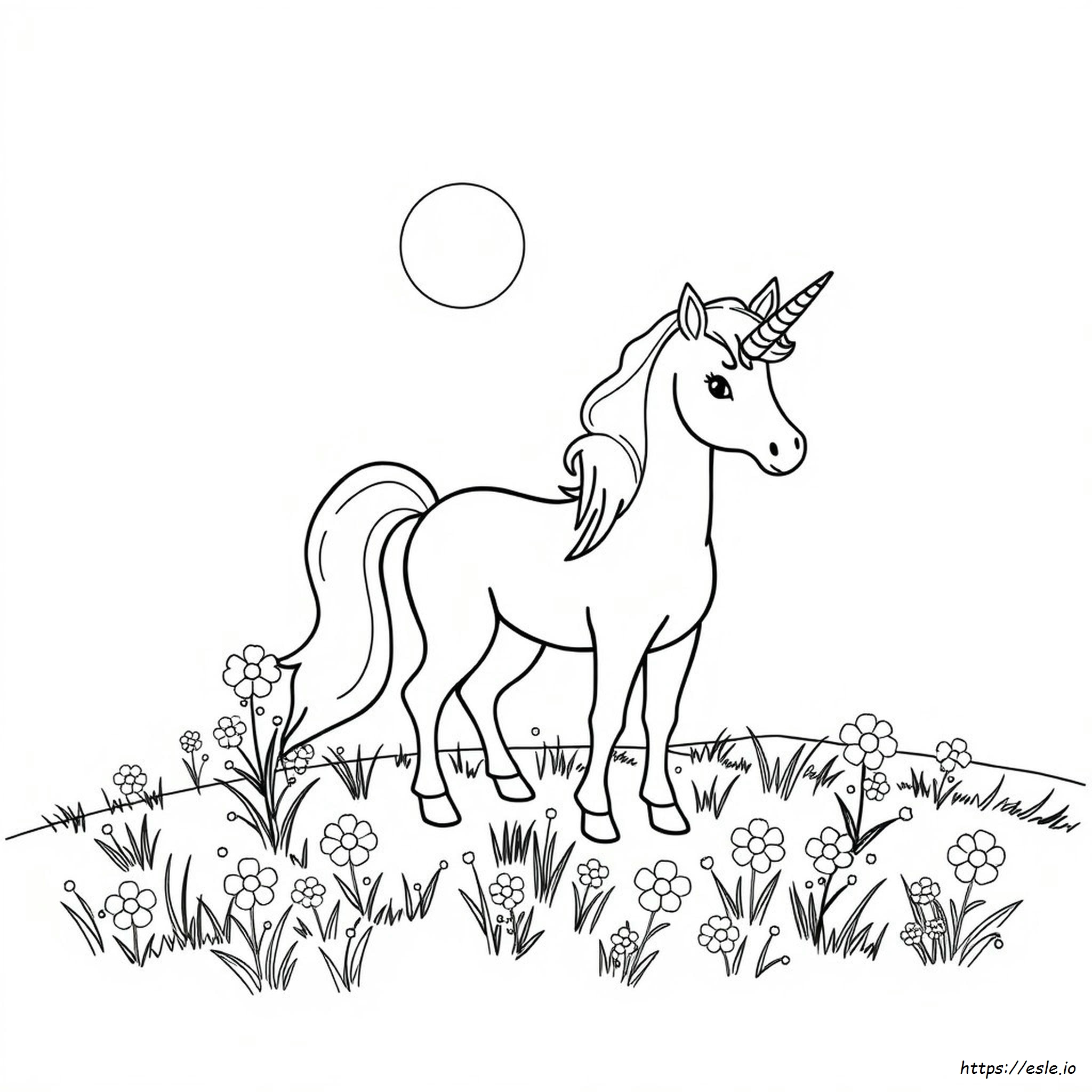 Lembar Mewarnai Unicorn Untuk Dicetak
