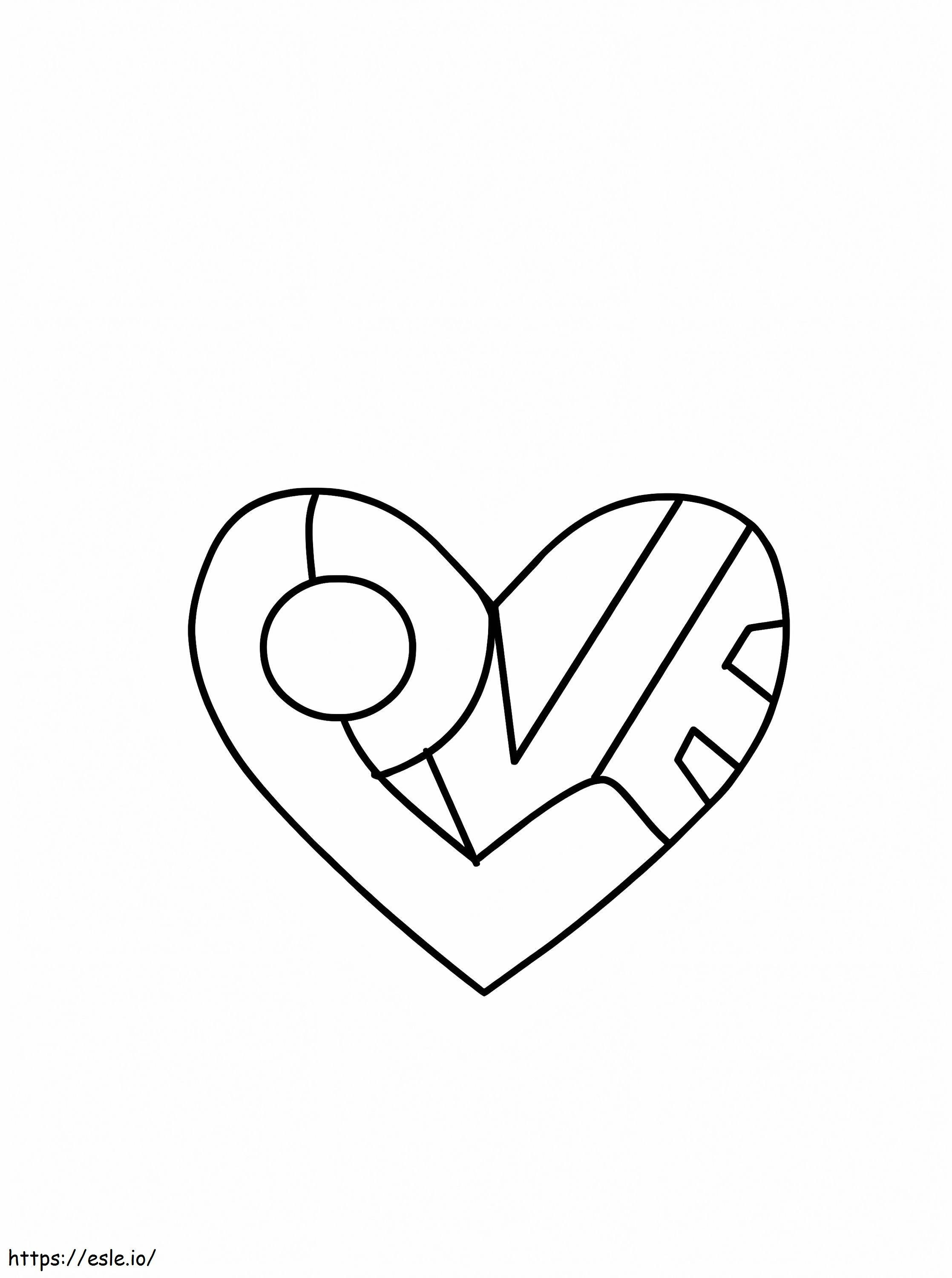 Heart To Color coloring page