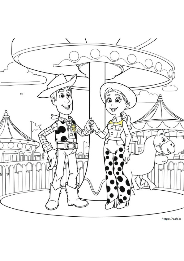 Toy Story Woody En Jessie Kleurplaten