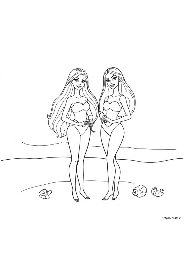 Barbie Y Kelly Para Colorear