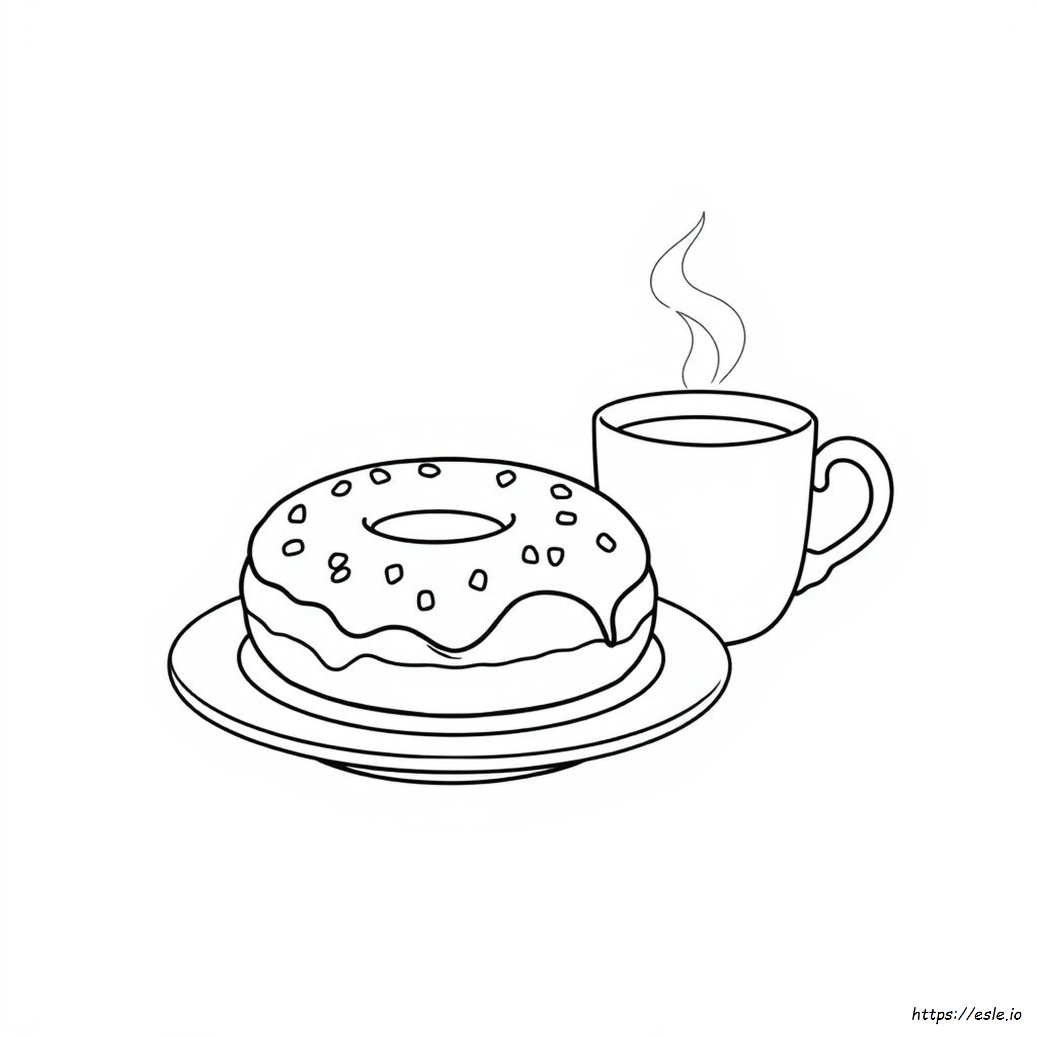 Donut Coloring Page Printable