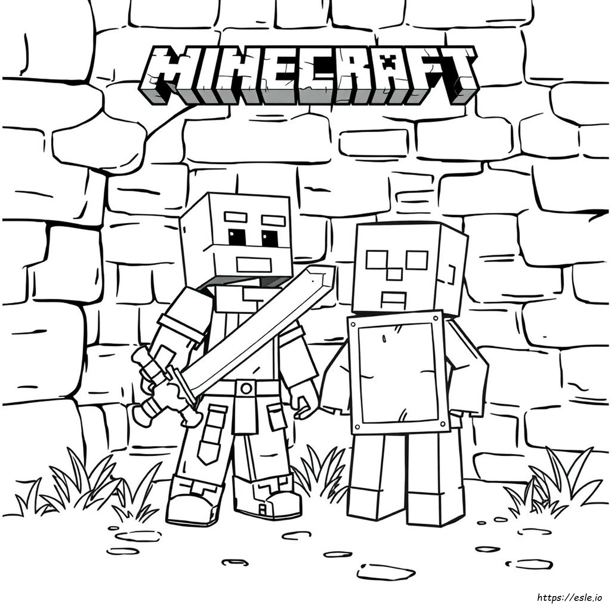 Printable Coloring Minecraft Dungeons Colouring Pages