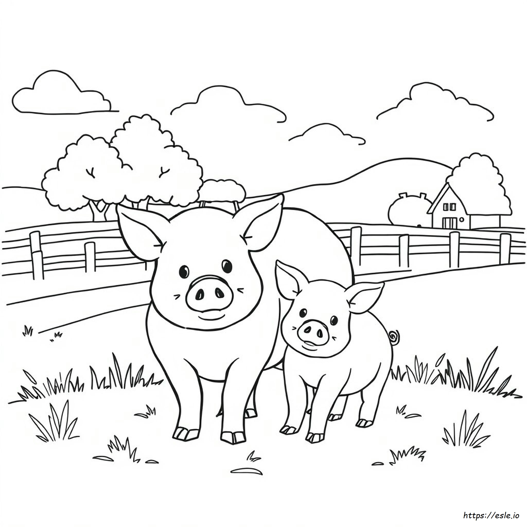 Coloring Pages Of Pigs And Piglets