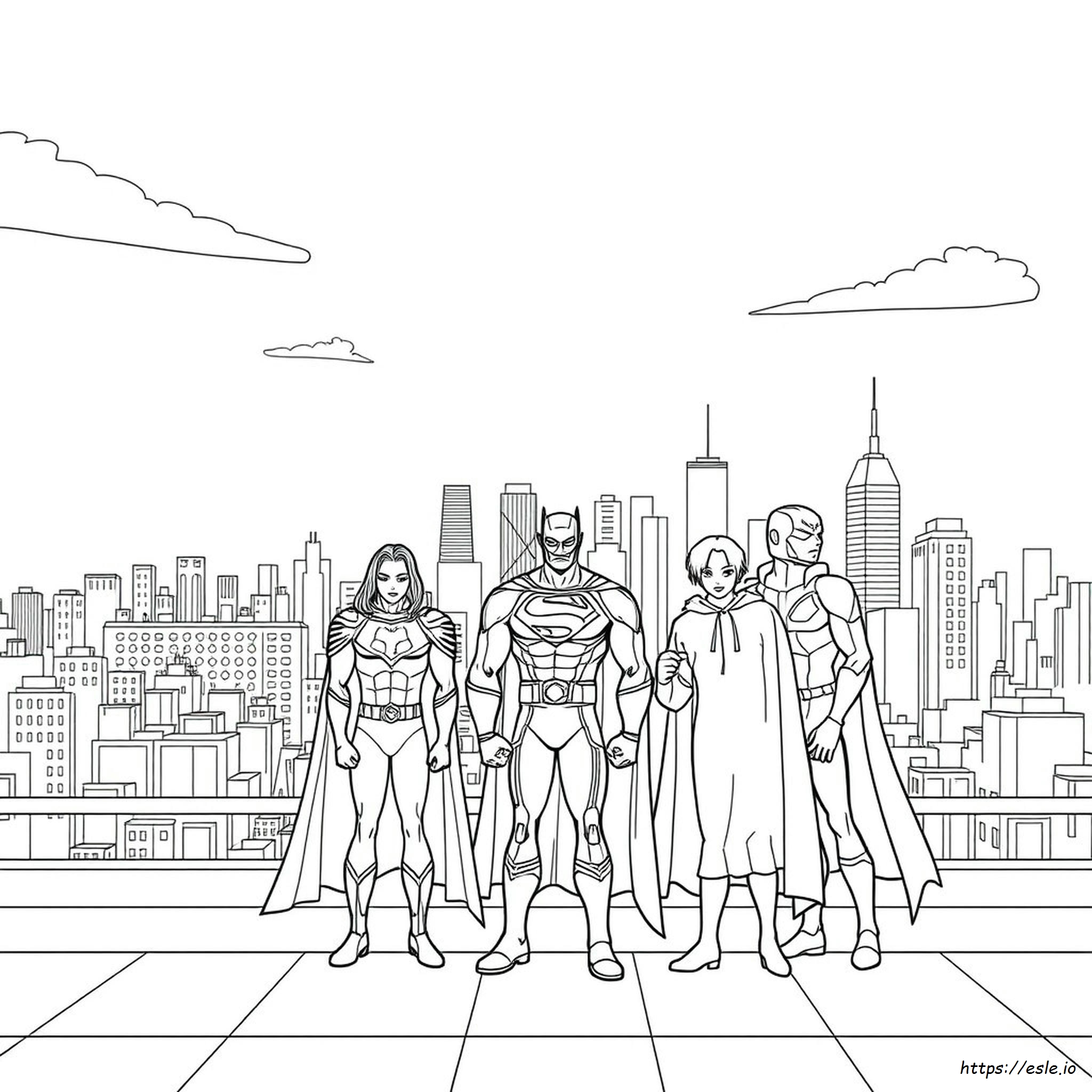 Superheroes Colouring Pages Printable