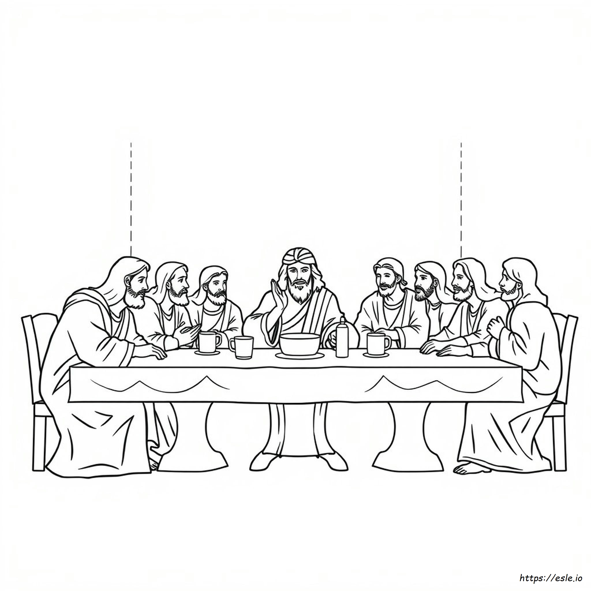 Jesus Beim Letzten Abendmahl Ausmalbilder