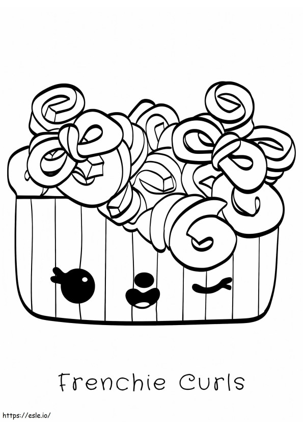 Fun Frenchie Curls In Num Noms coloring page