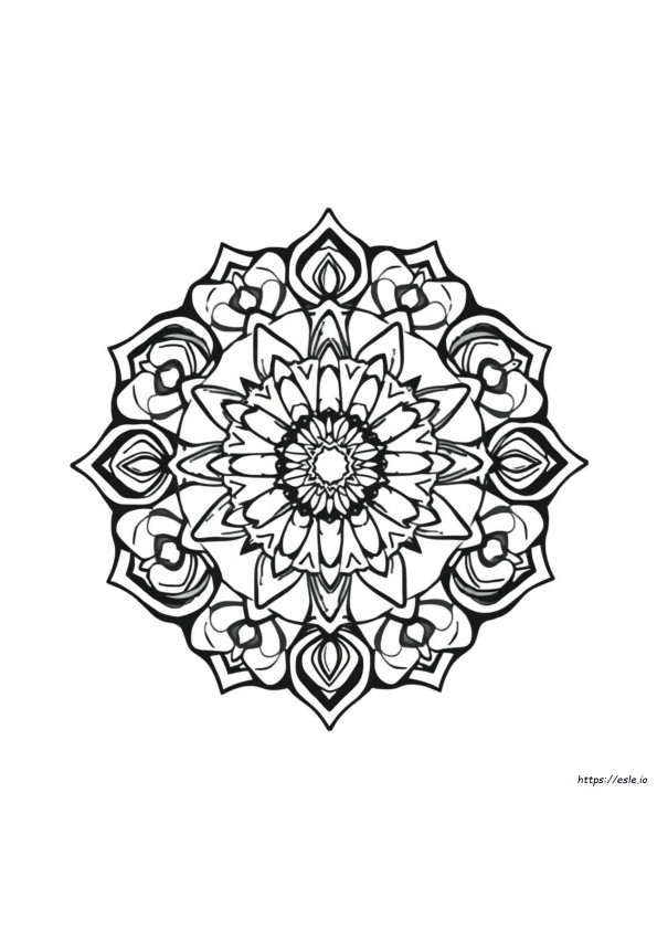 Mandalas Fáciles Para Colorear Para Adultos