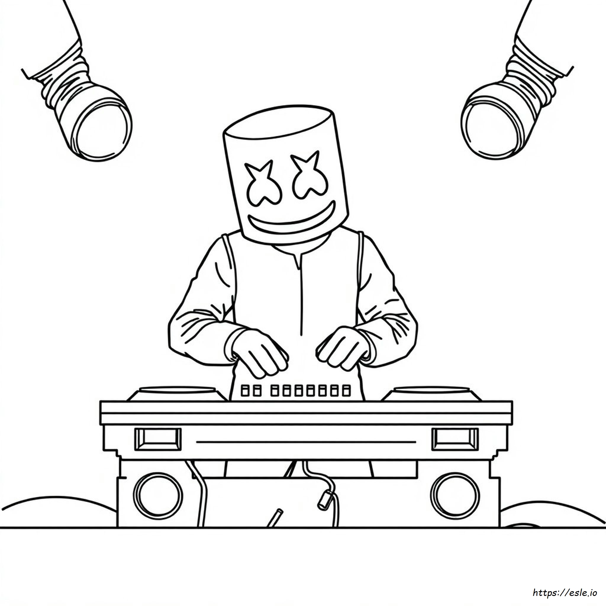 Dj Marshmello Coloring Pages Printable