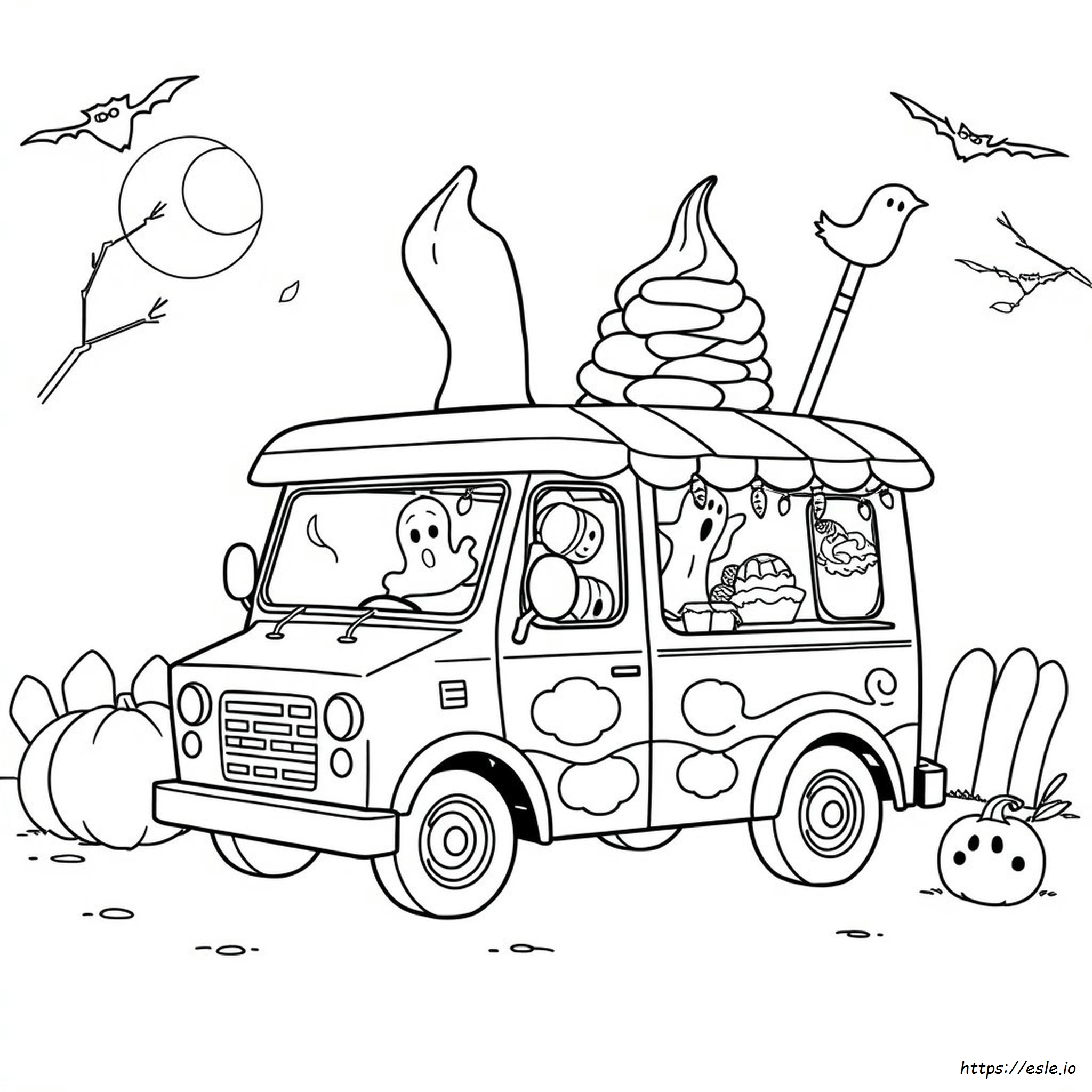 Halloween Ice Cream Coloring Page