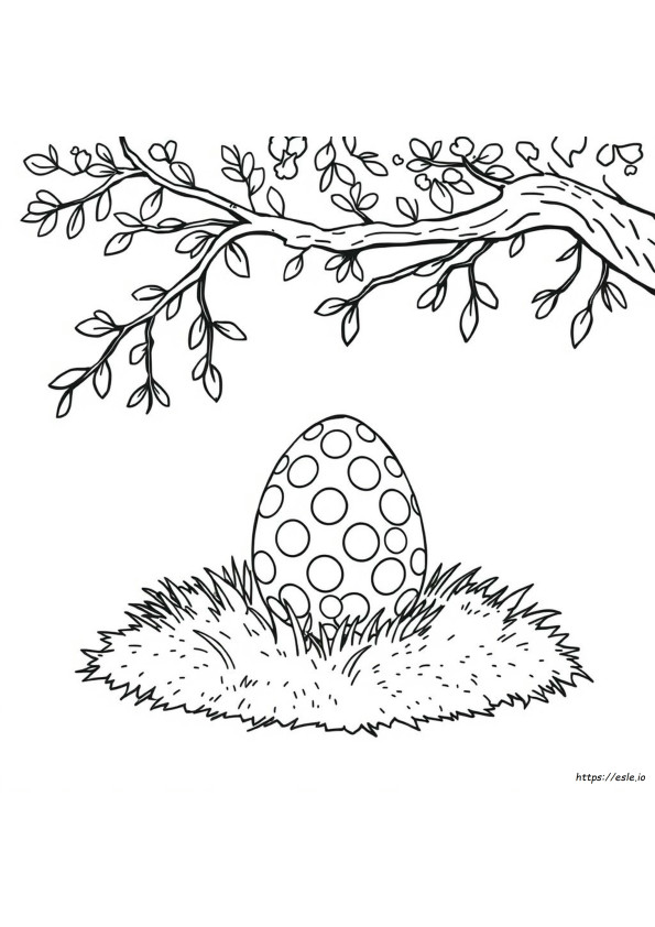 Gepunktetes Osterei Ausmalbild