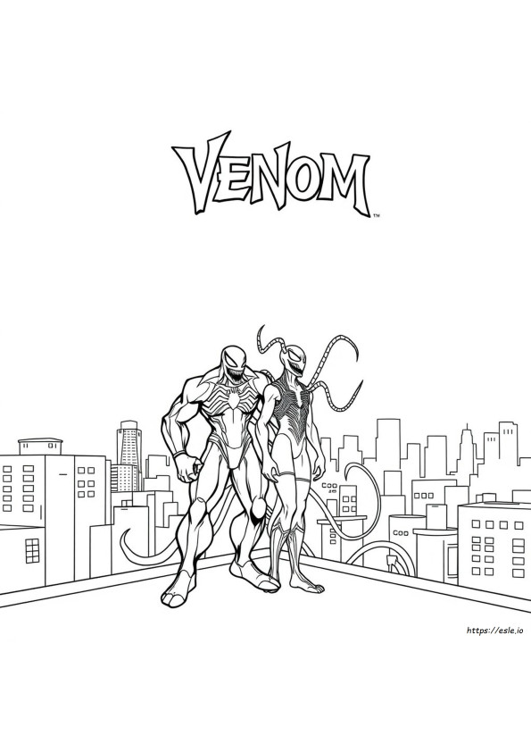 Venom And Carnage Coloring Page