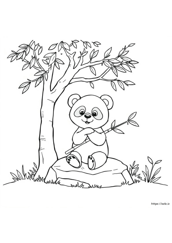 Süßer Panda Ausmalen
