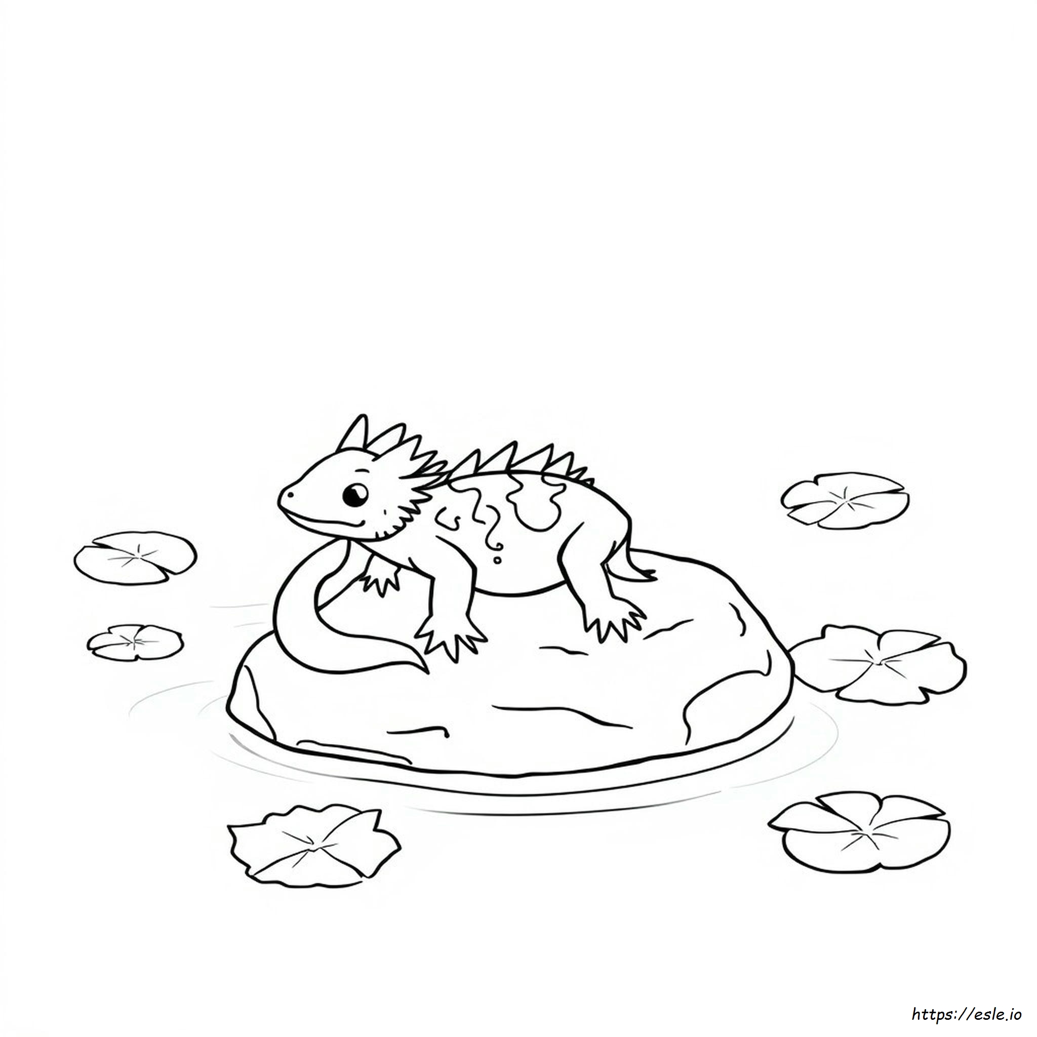 Axolotl Colouring Page