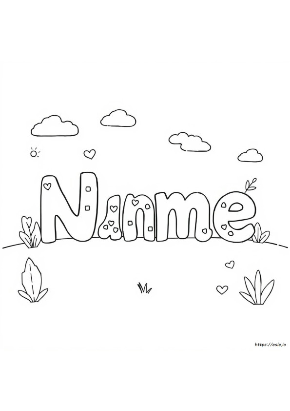 Color Your Name Coloring Pages