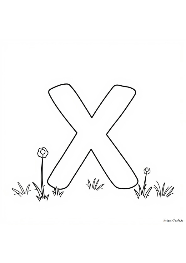 Lettera X Da Colorare