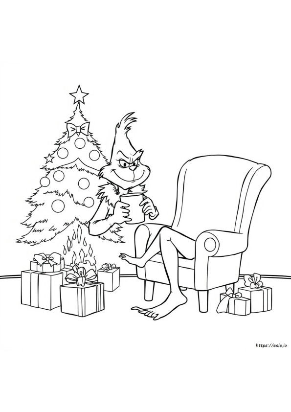 Grinch Colouring Printable