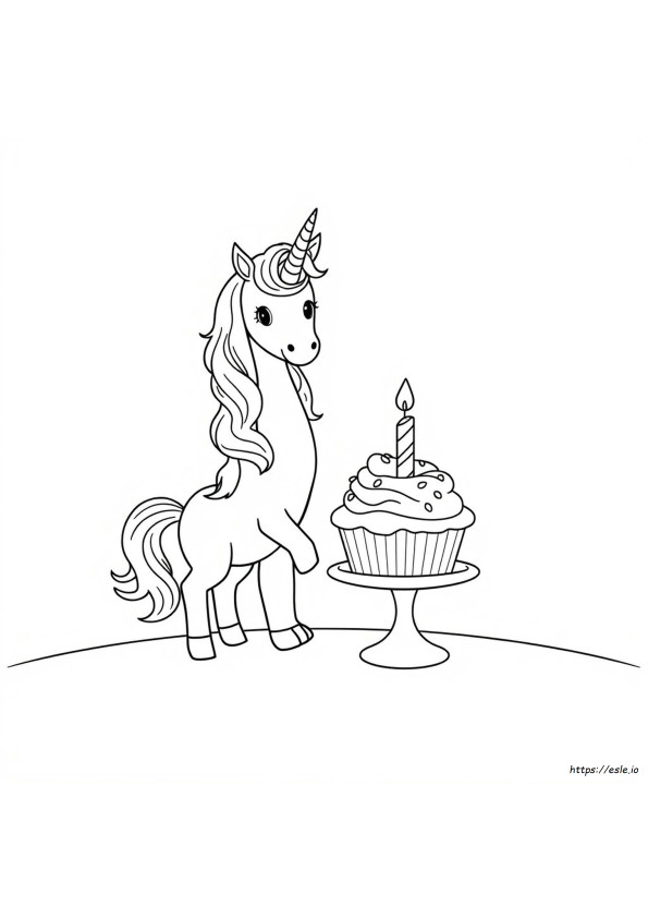 Cupcake Unicorno Da Colorare
