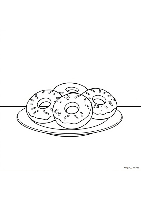 Donuts Kleurplaten