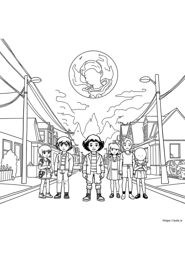 Stranger Things Para Colorir