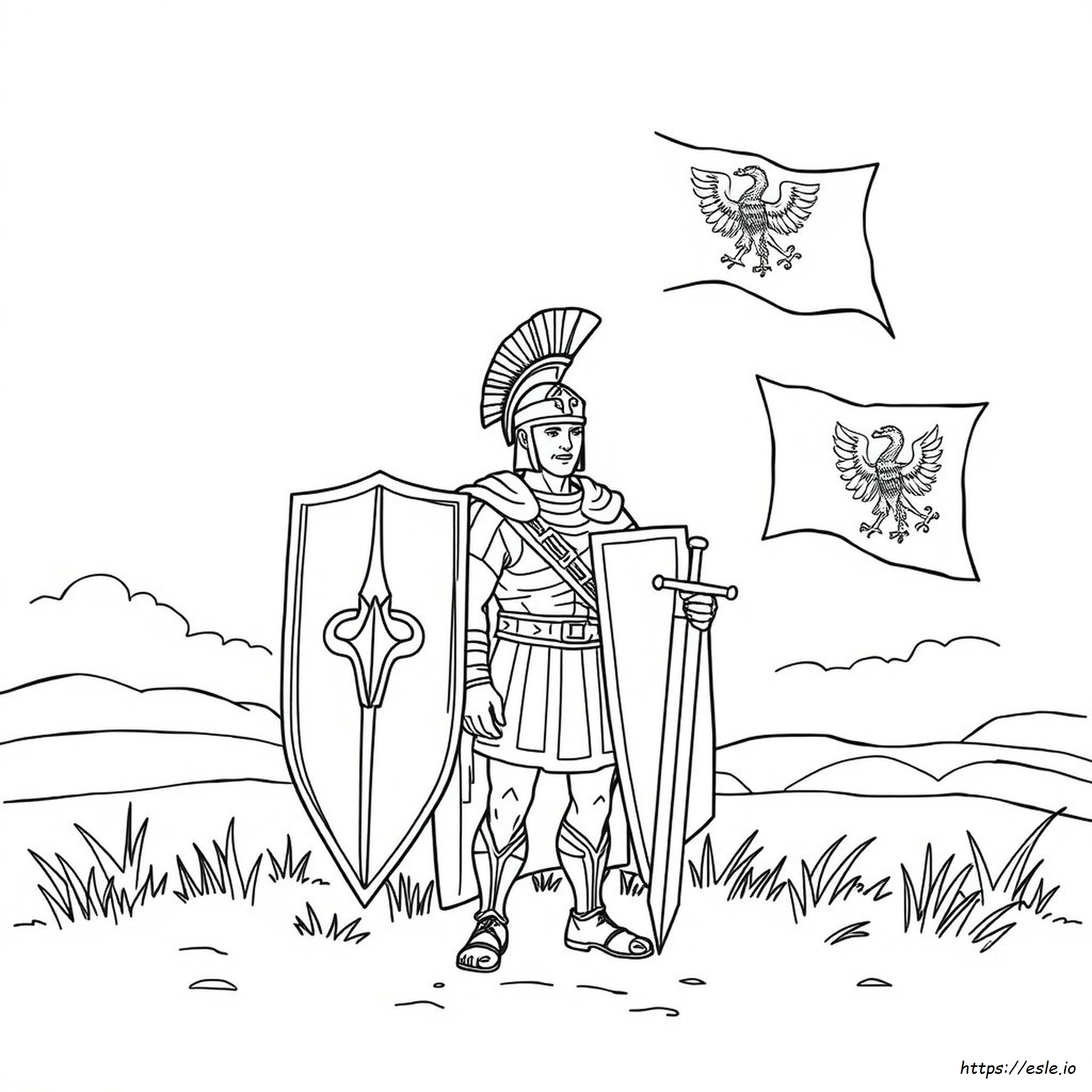 Roman Soldier Colouring