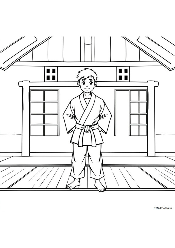 Karate Coloring Sheet