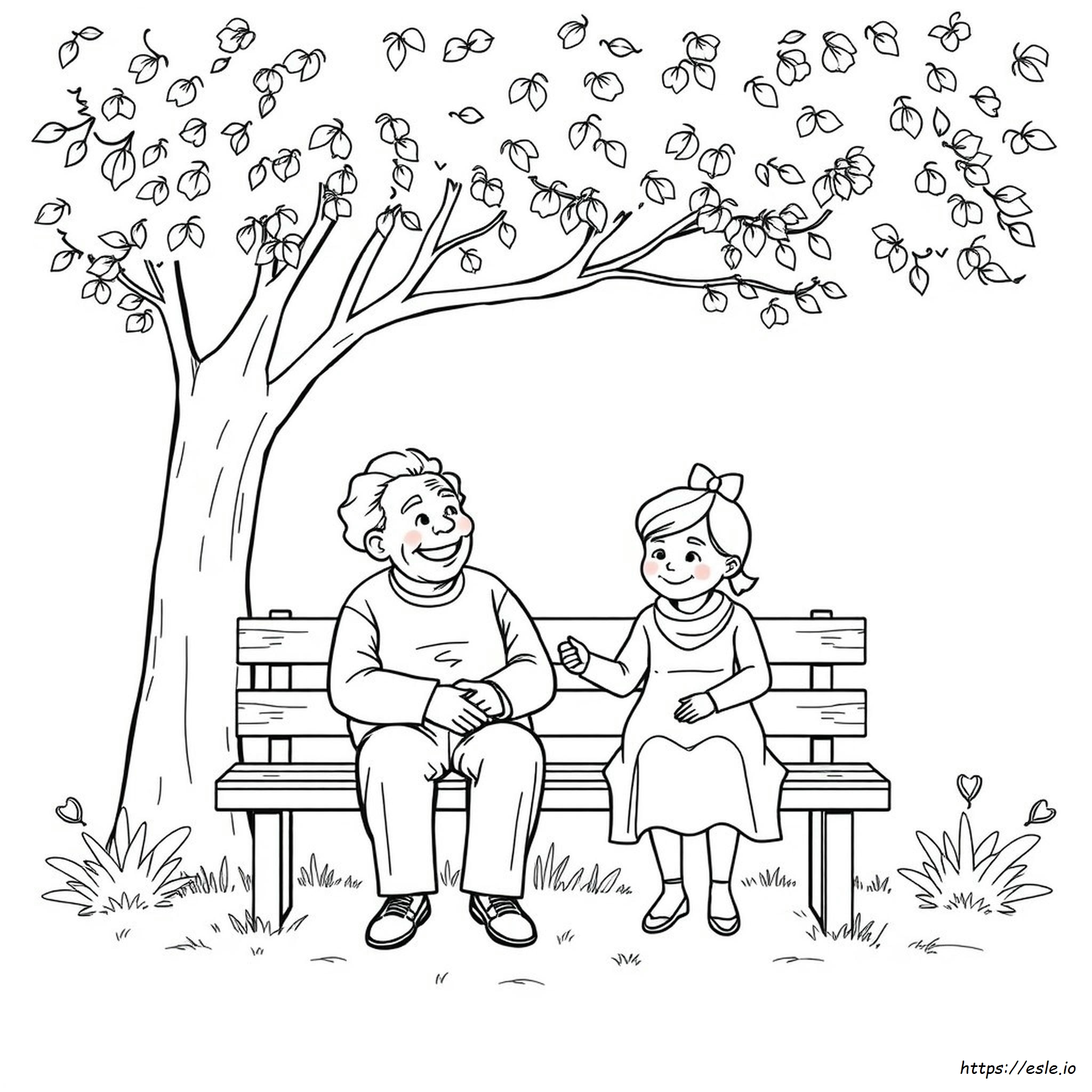 Grandparents Day Coloring Page For Kindergarten