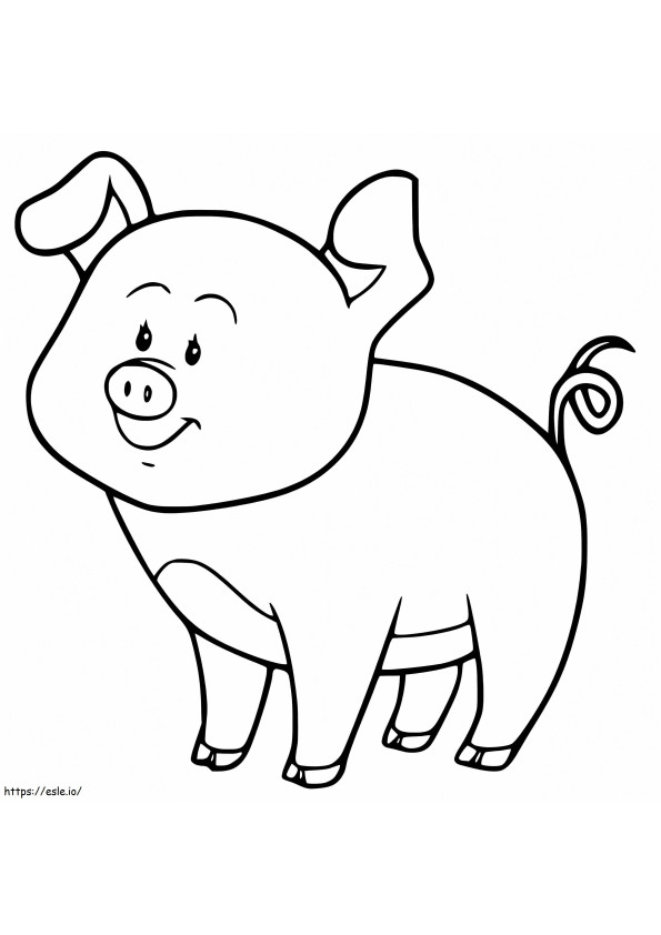 Coloriage Bébé Cochon Imprimable à imprimer dessin