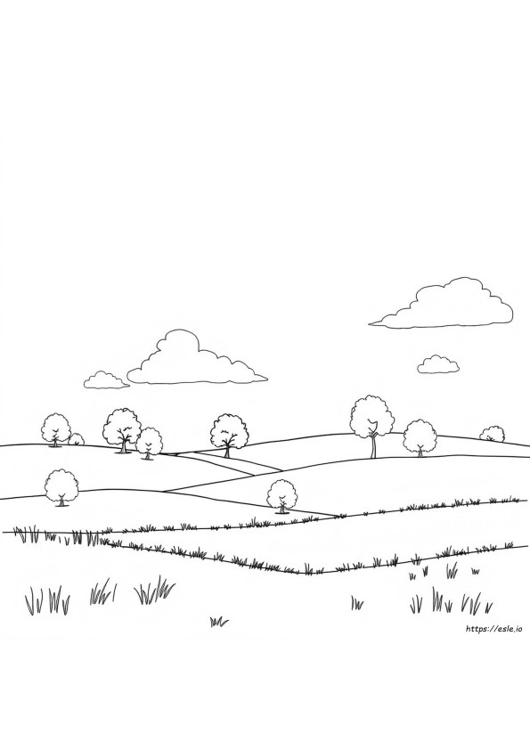 Páginas Para Colorir De Paisagens