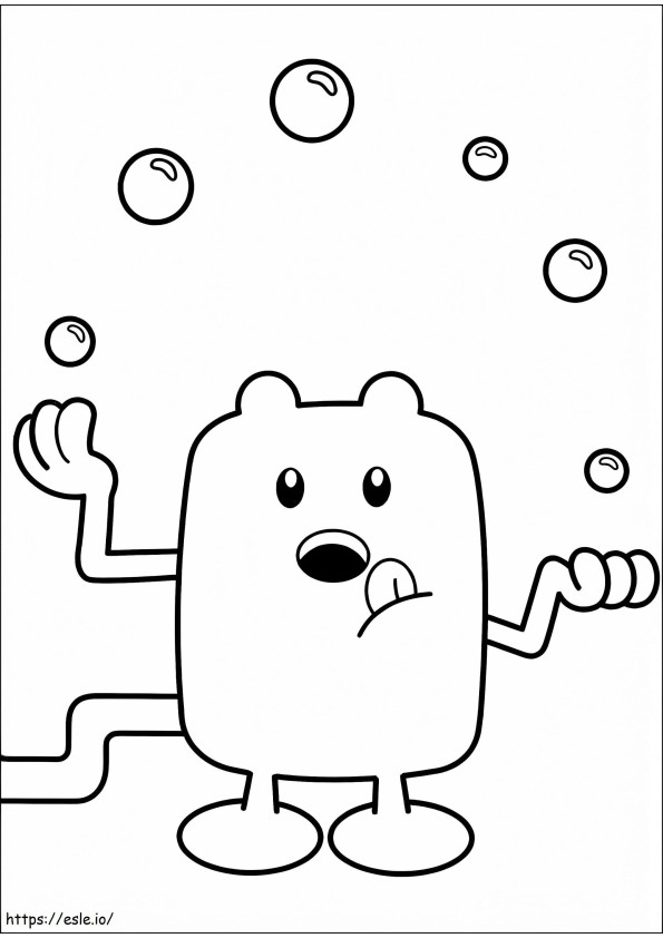 Wubbzy Juggling coloring page