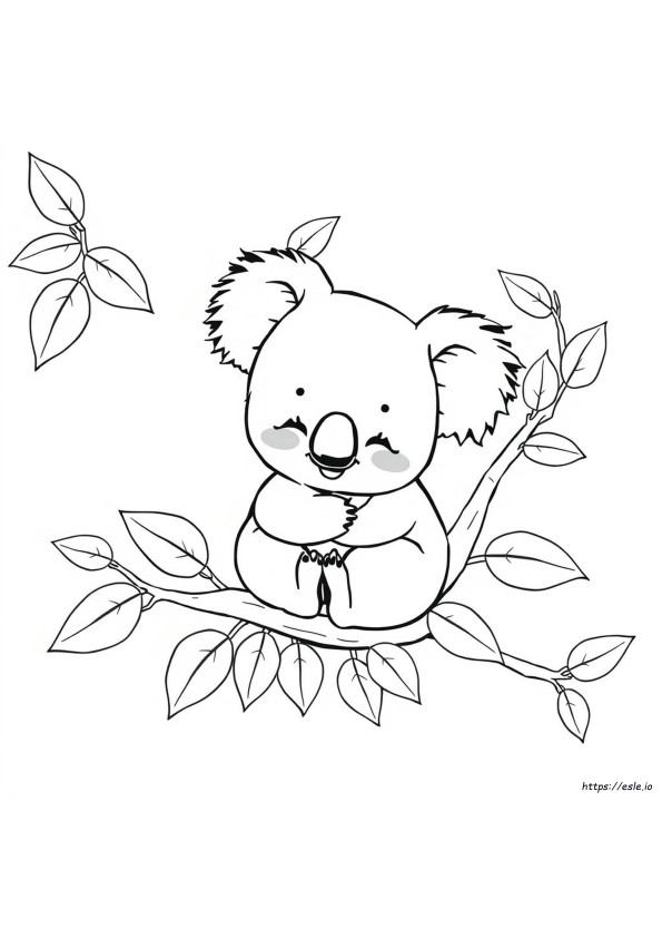 Kawaii Koala Boyama Sayfası