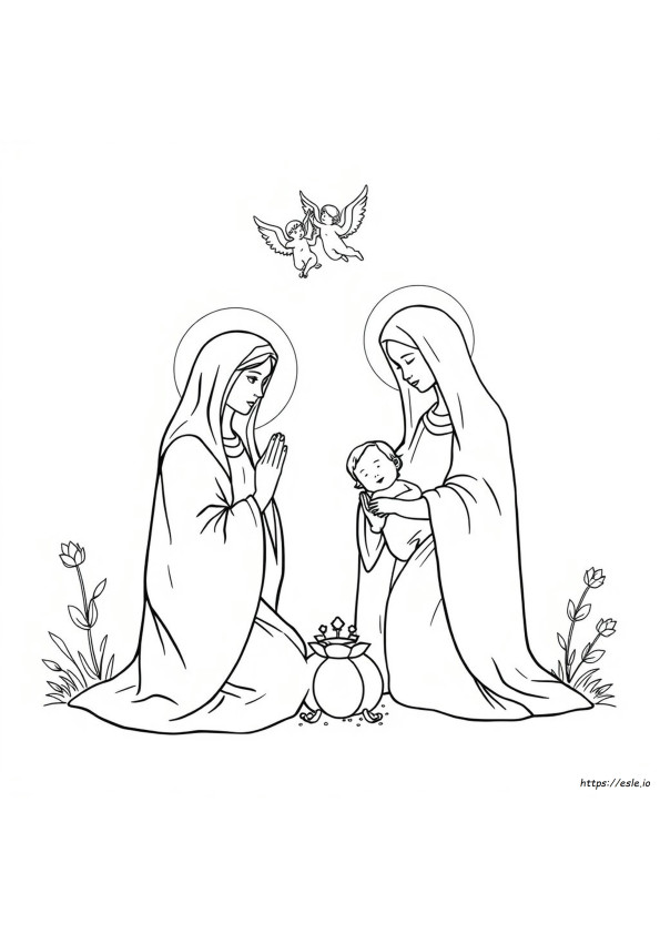Hail Mary Coloring Page