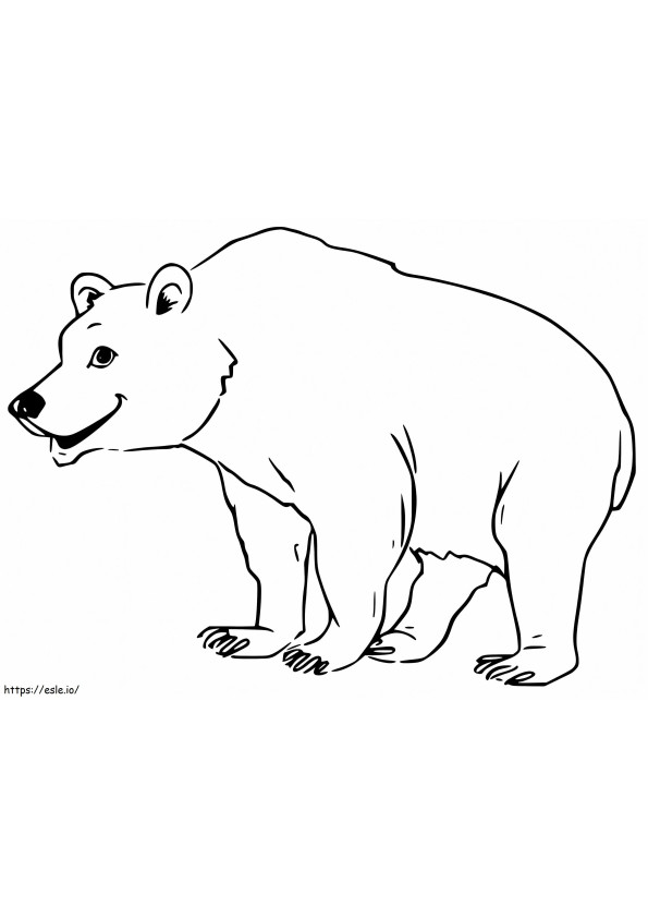 Happy Black Bear coloring page
