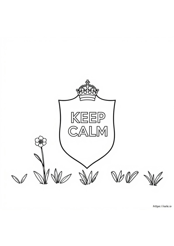 Keep Calm Coloring Pages Printable